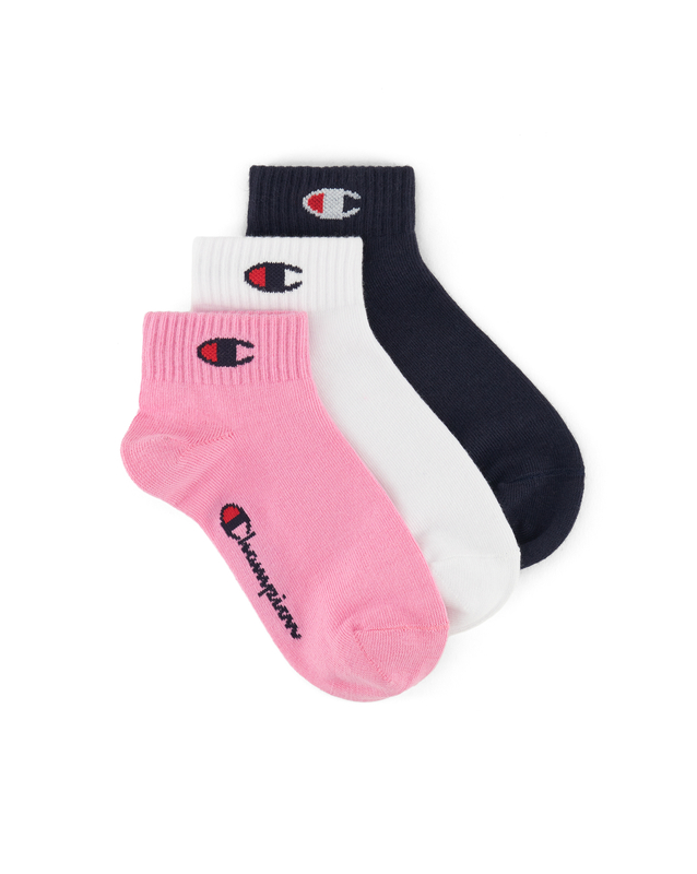 TRIPLE PACK C LOGO QUARTER SOCKS