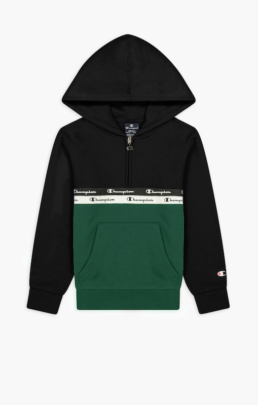 Champion hooded half zip sweatshirt sale