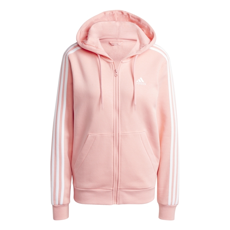 Adidas Women's Essentials 3-Stripes Full-Zip Fleece Hoodie