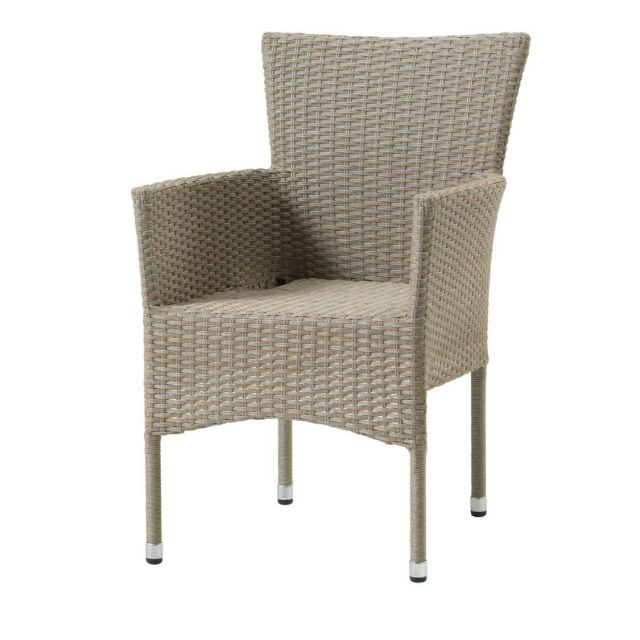 Stacking Chair Leknes Black Color Balcony Chair