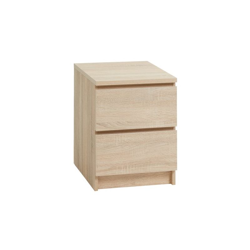 Limfjorden Bedside Table Two Drawers Oak Side Board