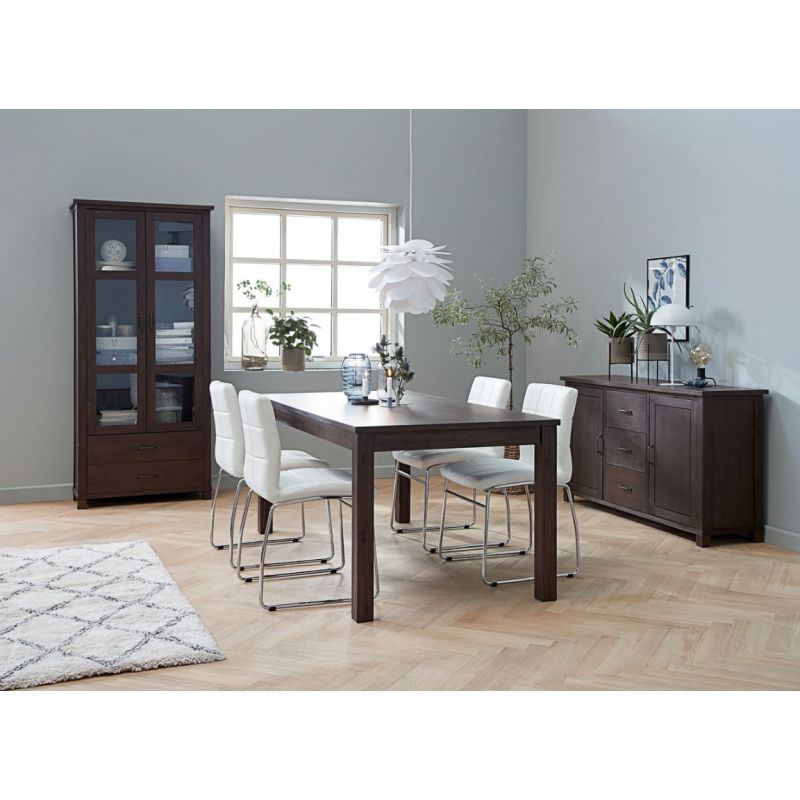 Dining chair HAMMEL white/chrome