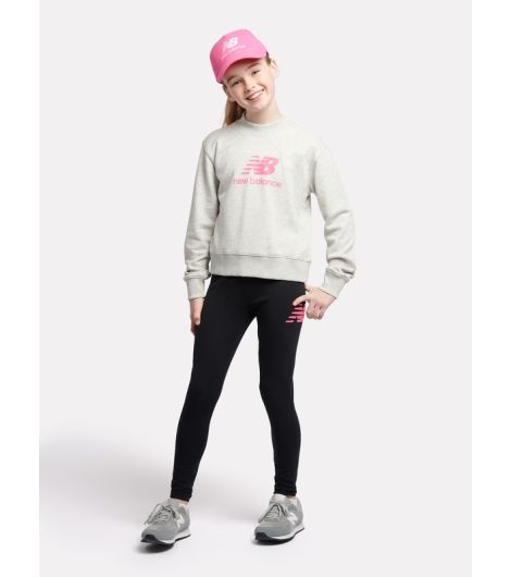 New Balance Kid's Stacked Logo Ft Crew And Legging Set