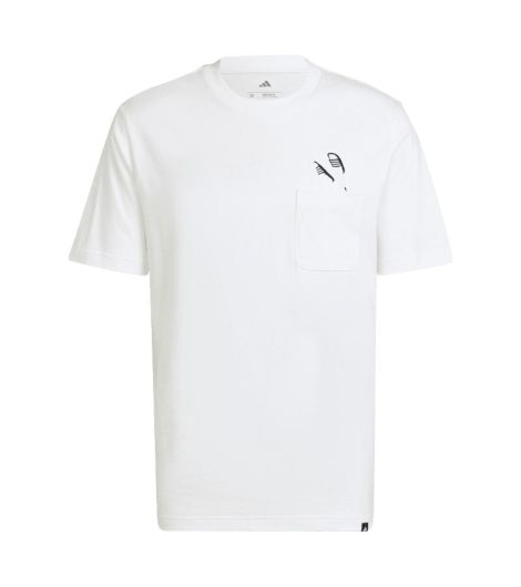 Adidas Men's Lounge Slides Graphic Pocket T-Shirt