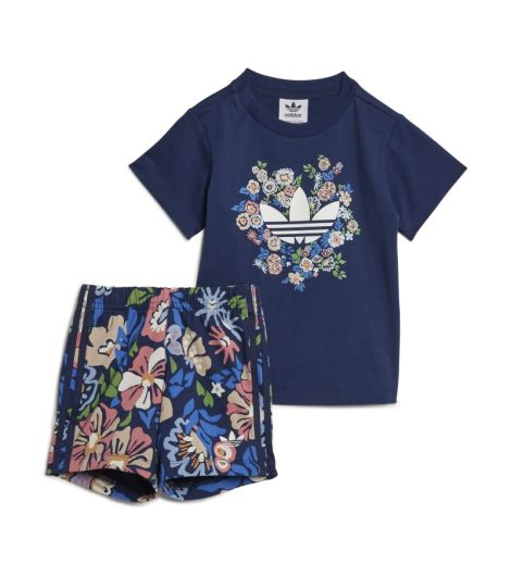 Adidas Kid's Originals X Liberty London Shorts And Tee Set