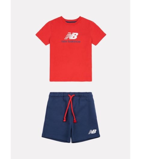 New Balance Kid's Colourblock Jersey Tee & Ft Short Set