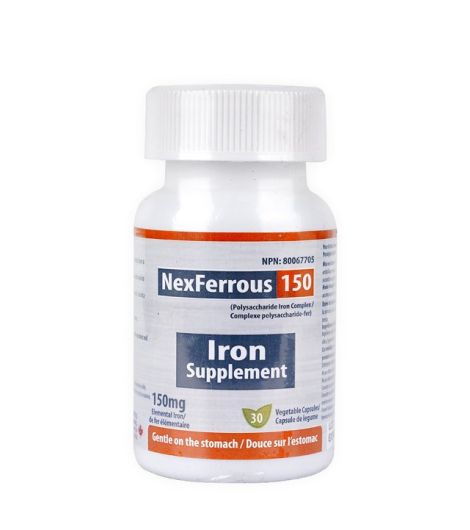 NexFerrous- Iron Supplement 150mg 30 Capsules