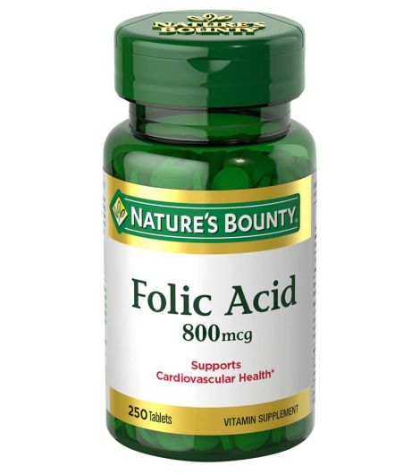 Nature's Bounty Folic Acid 800mcg 250 Tablets