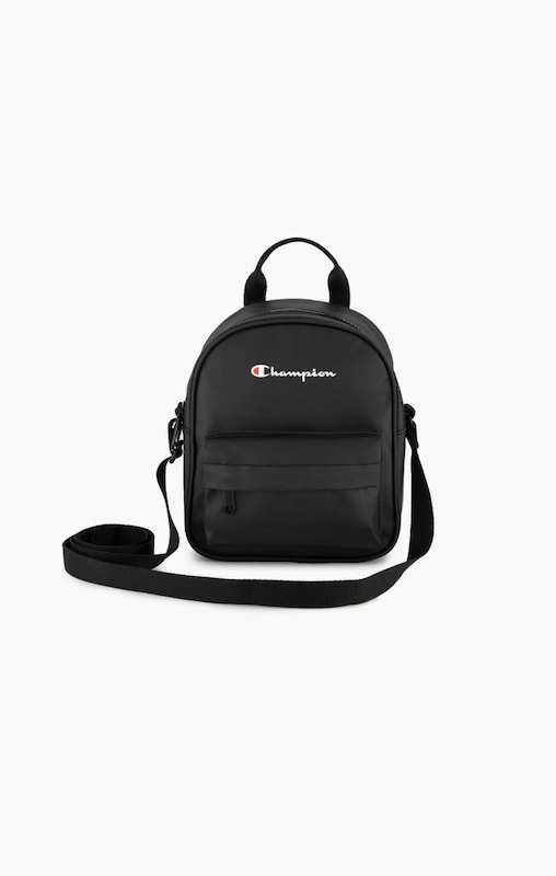 champion black script logo backpack